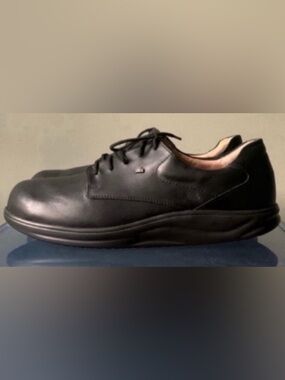 Finn Comfort Wide Black Leather Shoes 11.5